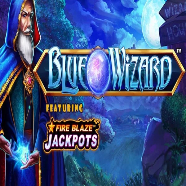 Play Blue Wizard Fire Blaze Jackpots slot by Rarestone Gaming on www.revolution-casino.org