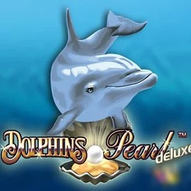 Dolphins Pearl Deluxe slot logo by Novomatic at Revolution Casino