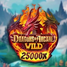 Dragons of Arcane Wild slot logo by Foxium at Revolution Casino