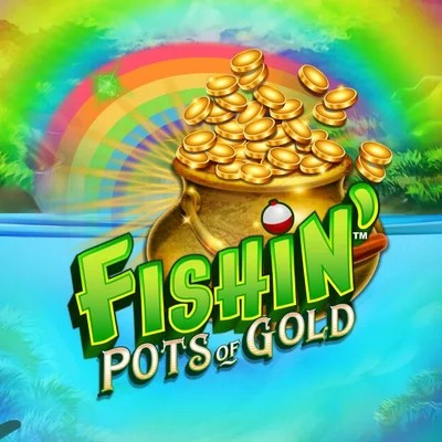 Fishin Pots Of Gold logo by Gameburger Studios Revolution Casino