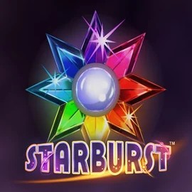 Starburst slot logo by NetEnt at Revolution Casino