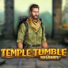 Temple Tumble Megaways slot logo by Relax Gaming at Revolution Casino
