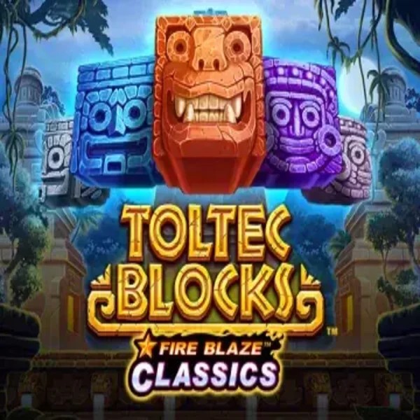 Fire Blaze: Toltec Blocks logo by Rarestone Gaming at Revolution Casino